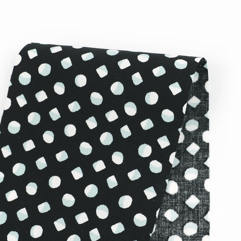 Shadow Shapes Stretch Cotton Poplin - Black