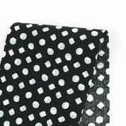 Shadow Shapes Stretch Cotton Poplin - Black