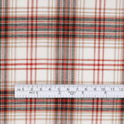 Graphic Plaid Cotton Voile - Camel Mix