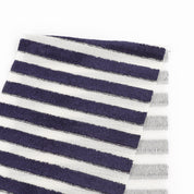 Sheer Velour Stripe Viscose Knit - Cream / Navy