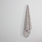 Square Print Poly Satin - Red