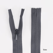 Invisible Zips - 23cm - Slate