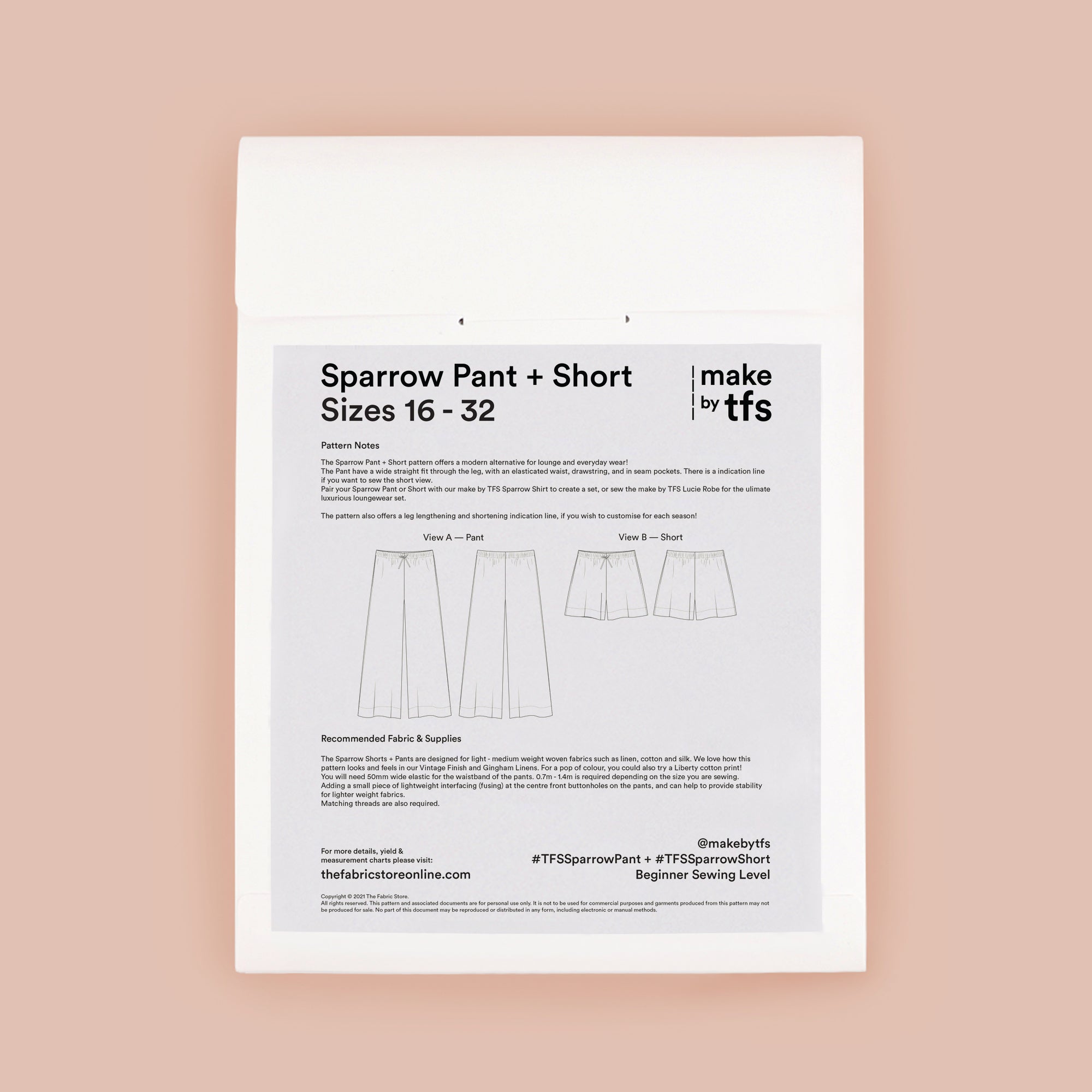Make by TFS - Sparrow Pant + Short / Paper