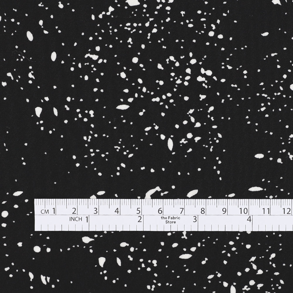 Speckle Silk Crepe de Chine - Black