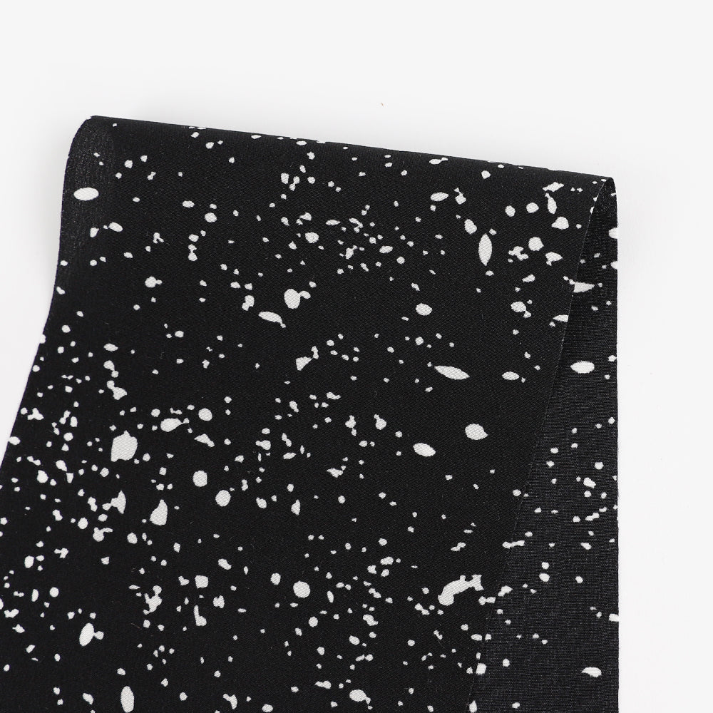 Speckle Silk Crepe de Chine - Black
