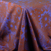 Decorative Flower Print - Burnt Umber