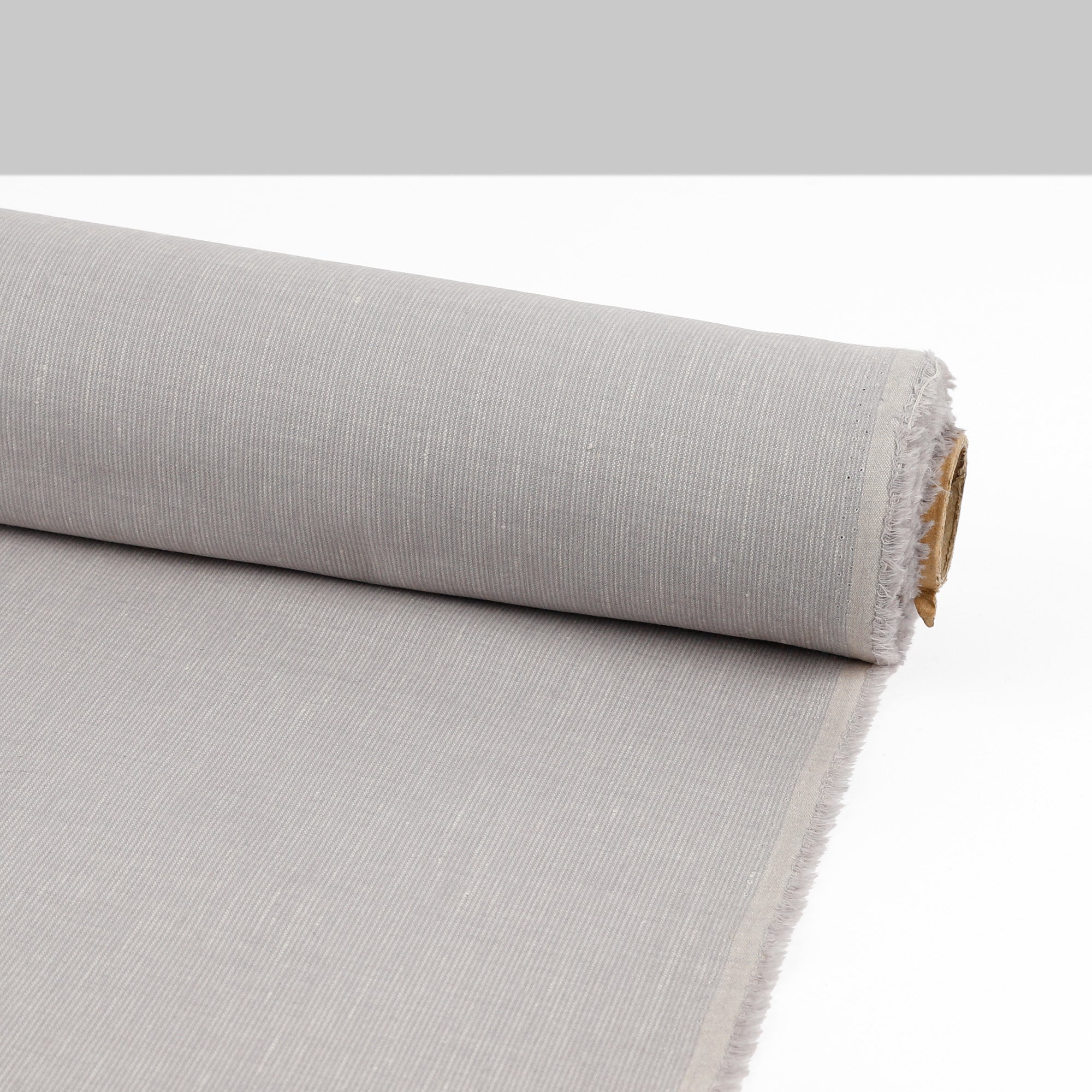 Stretch Linen Blend Hairline Stripe - Drizzle