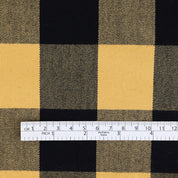 Stretch Cotton / Viscose Buffalo Check - Bumblebee