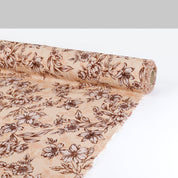 Sketched Lilies Stretch Cotton - Sepia