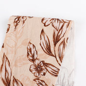 Sketched Lilies Stretch Cotton - Sepia