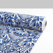 Passionflower Stretch Suiting - Indigo