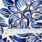 Passionflower Stretch Suiting - Indigo