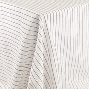 Music Stripe Cotton Muslin - White