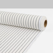 Music Stripe Cotton Muslin - White