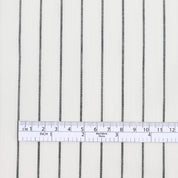 Music Stripe Cotton Muslin - White