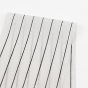Music Stripe Cotton Muslin - White