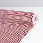 Candy Stripe Viscose Georgette - Maroon