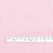 Small Stripe Seersucker Cotton - Bubblegum