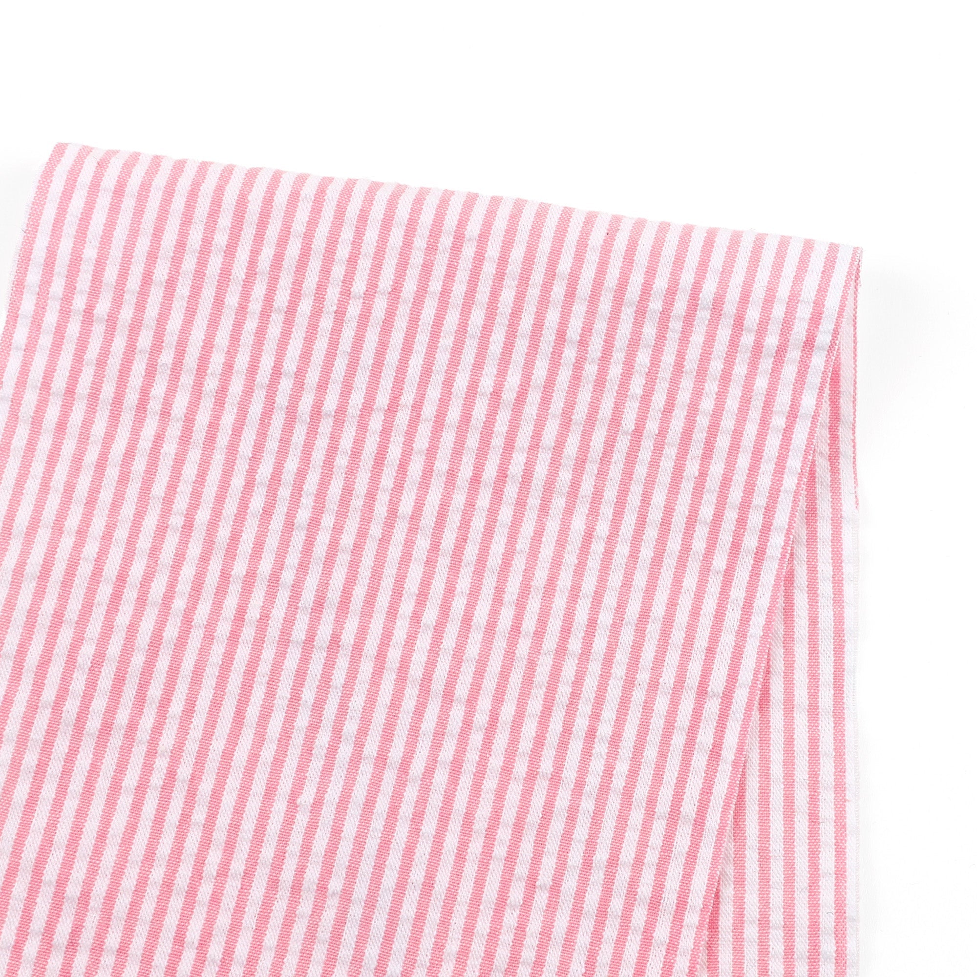 Small Stripe Seersucker Cotton - Bubblegum