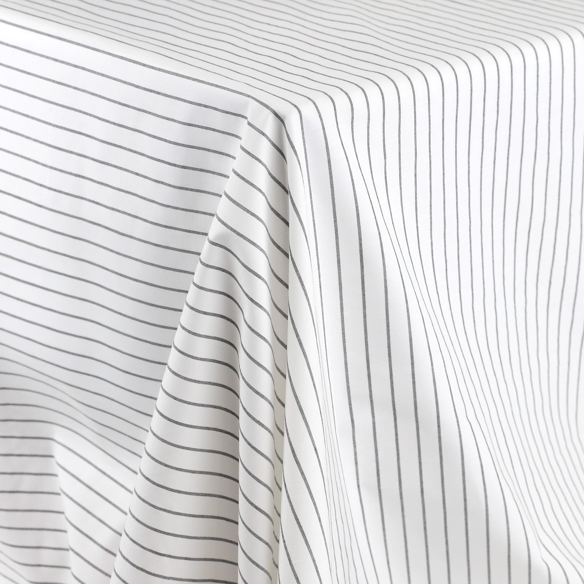 Weft Stripe Cotton Shirting - White