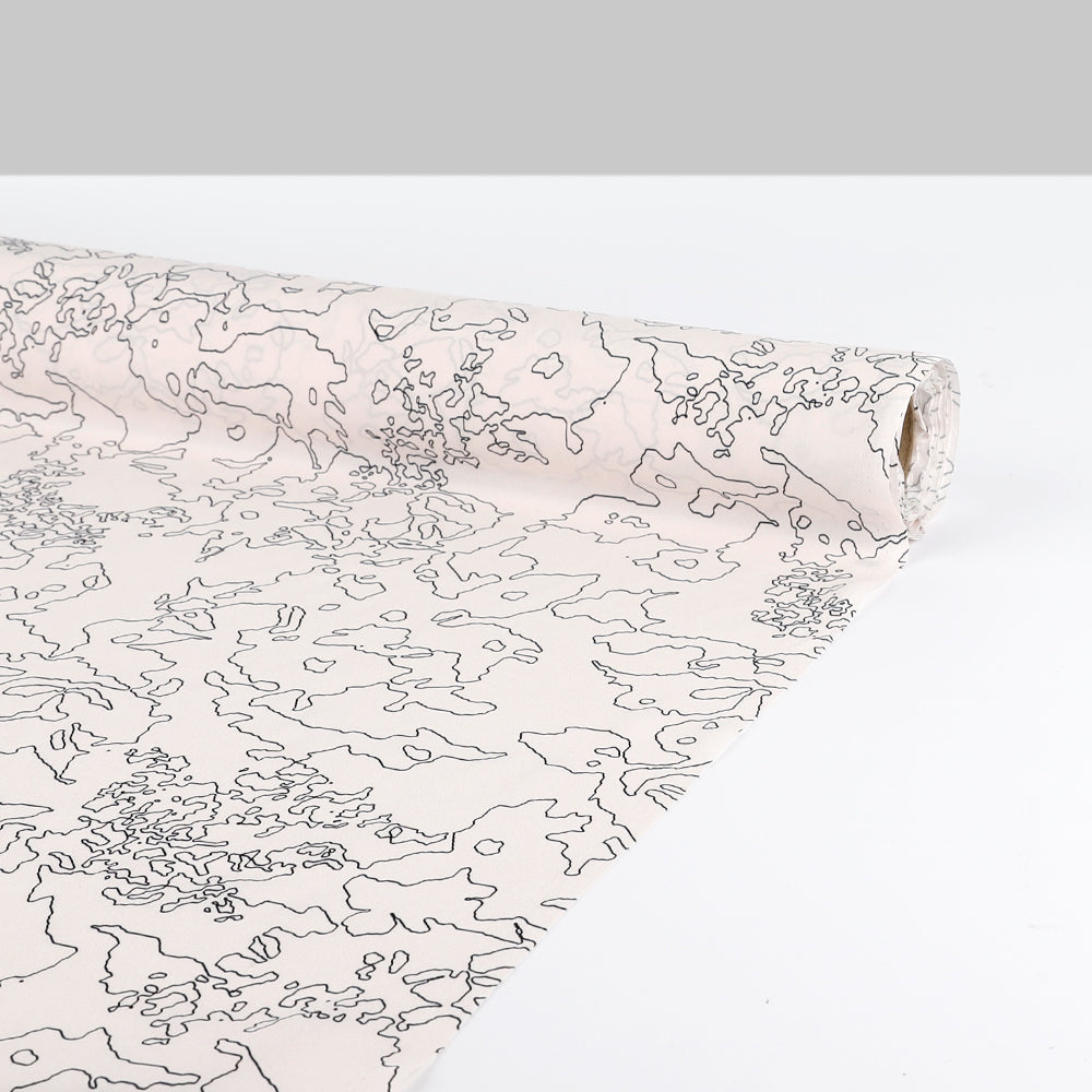 Topographical Print Silk / Viscose - Alabaster