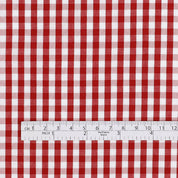Crisp Gingham Cotton - Scarlet