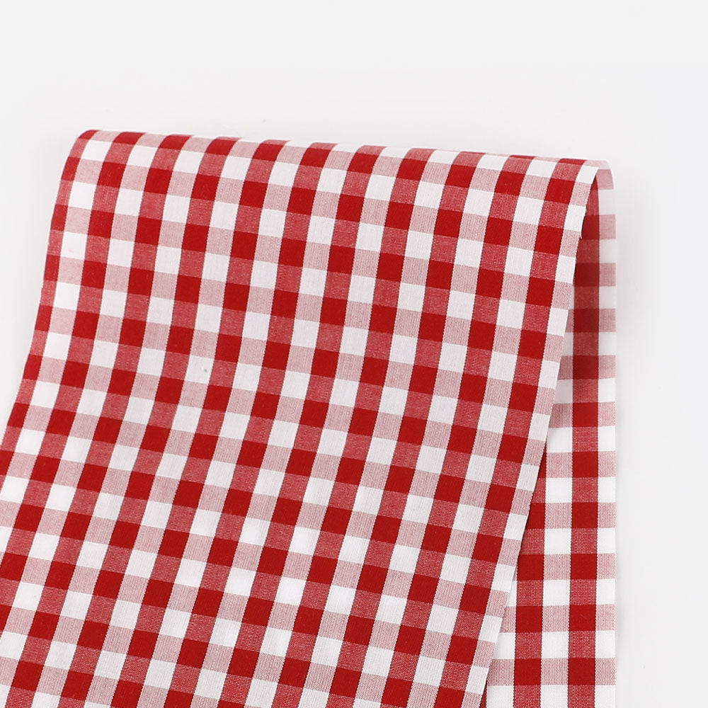 Crisp Gingham Cotton - Scarlet