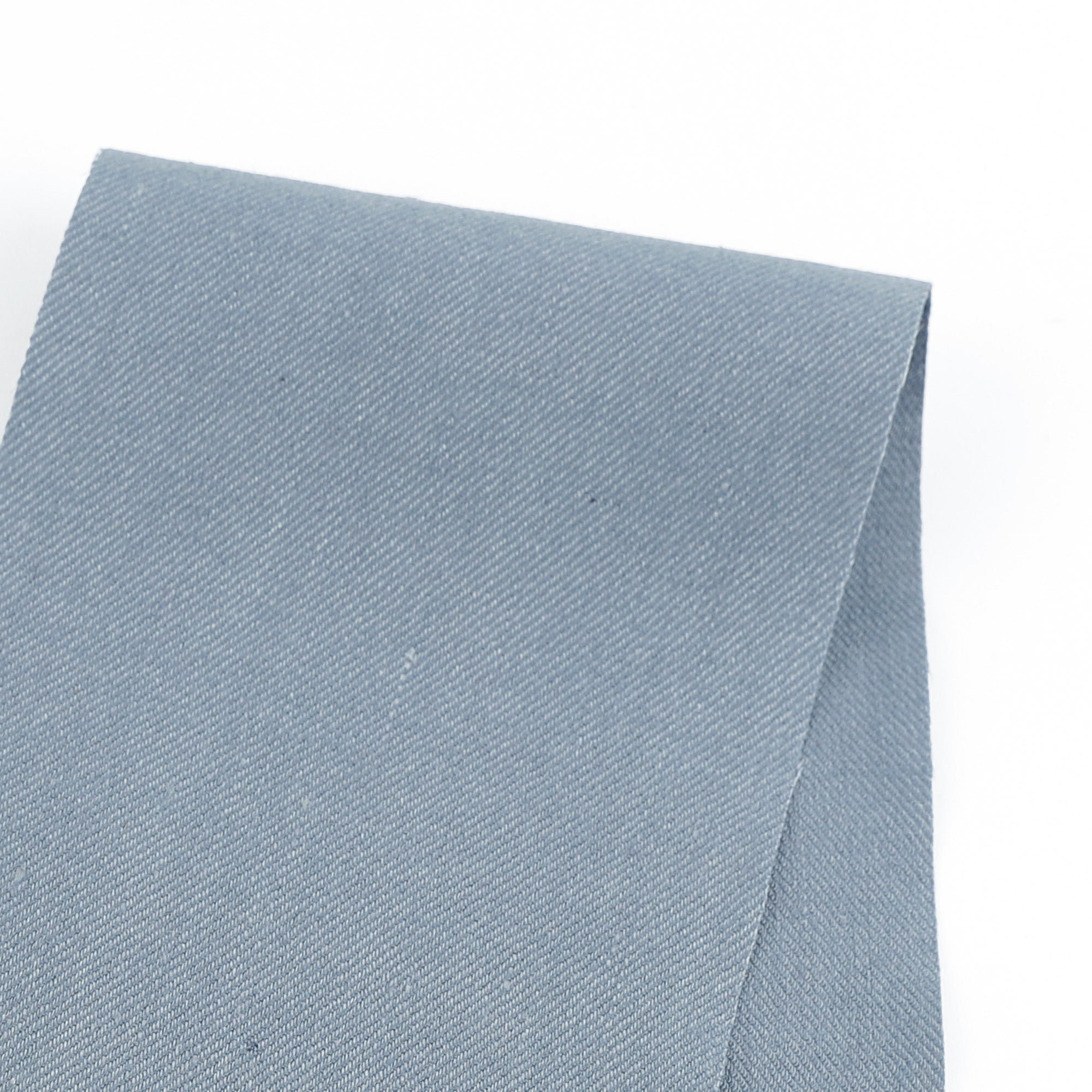 Stretch Linen Blend Twill - Blue Haze