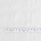 Twill Stripe Sheer Silk - White