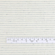 Upcycled Fine Striped Chambray – Ecru/Blue