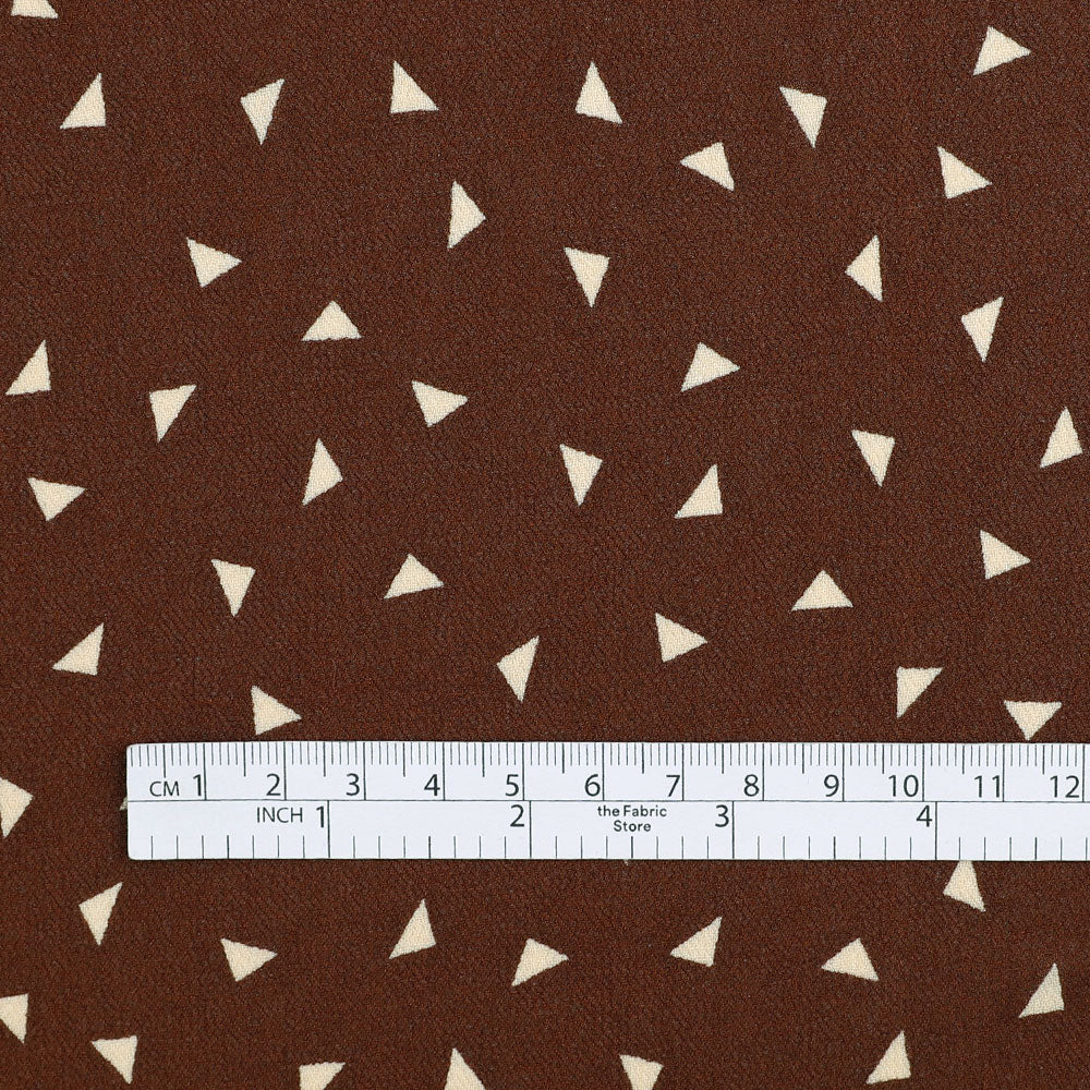Sprinkle Triangles Viscose Georgette - Ganache