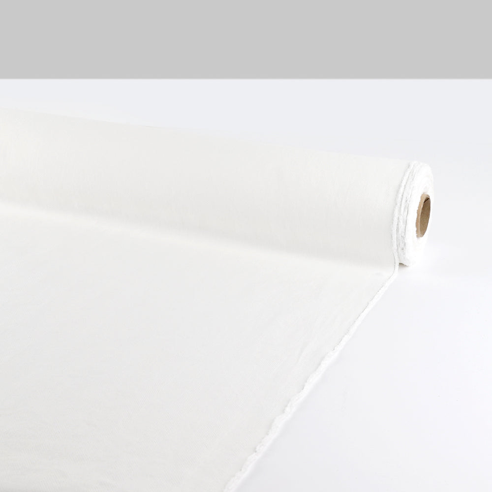 Tumbled Herringbone Cotton - Ivory