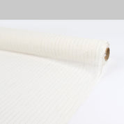 Metallic Pinstripe Cotton Crinkle Gauze - Ivory / Gold