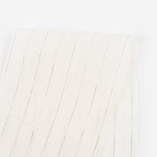 Metallic Pinstripe Cotton Crinkle Gauze - Ivory / Gold