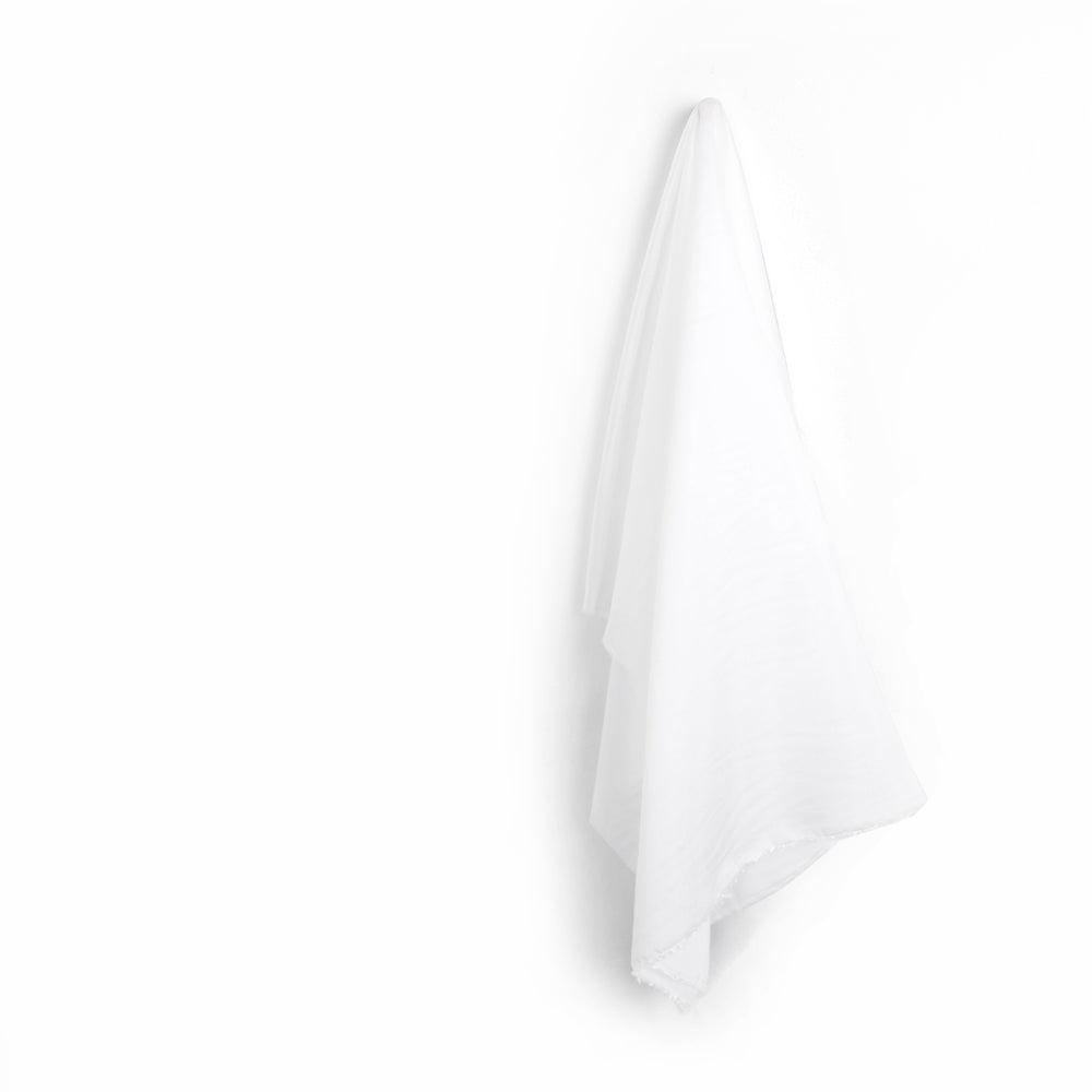 Sheer Bouncy Cotton / Poly - White