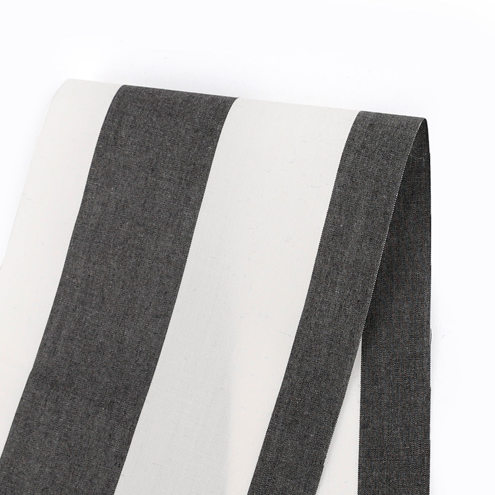 Bold Stripe Cotton / Nylon - Black / White