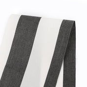 Bold Stripe Cotton / Nylon - Black / White
