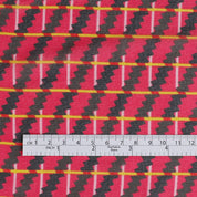 Zig Zag Stripe Silk Georgette - Hot Pink