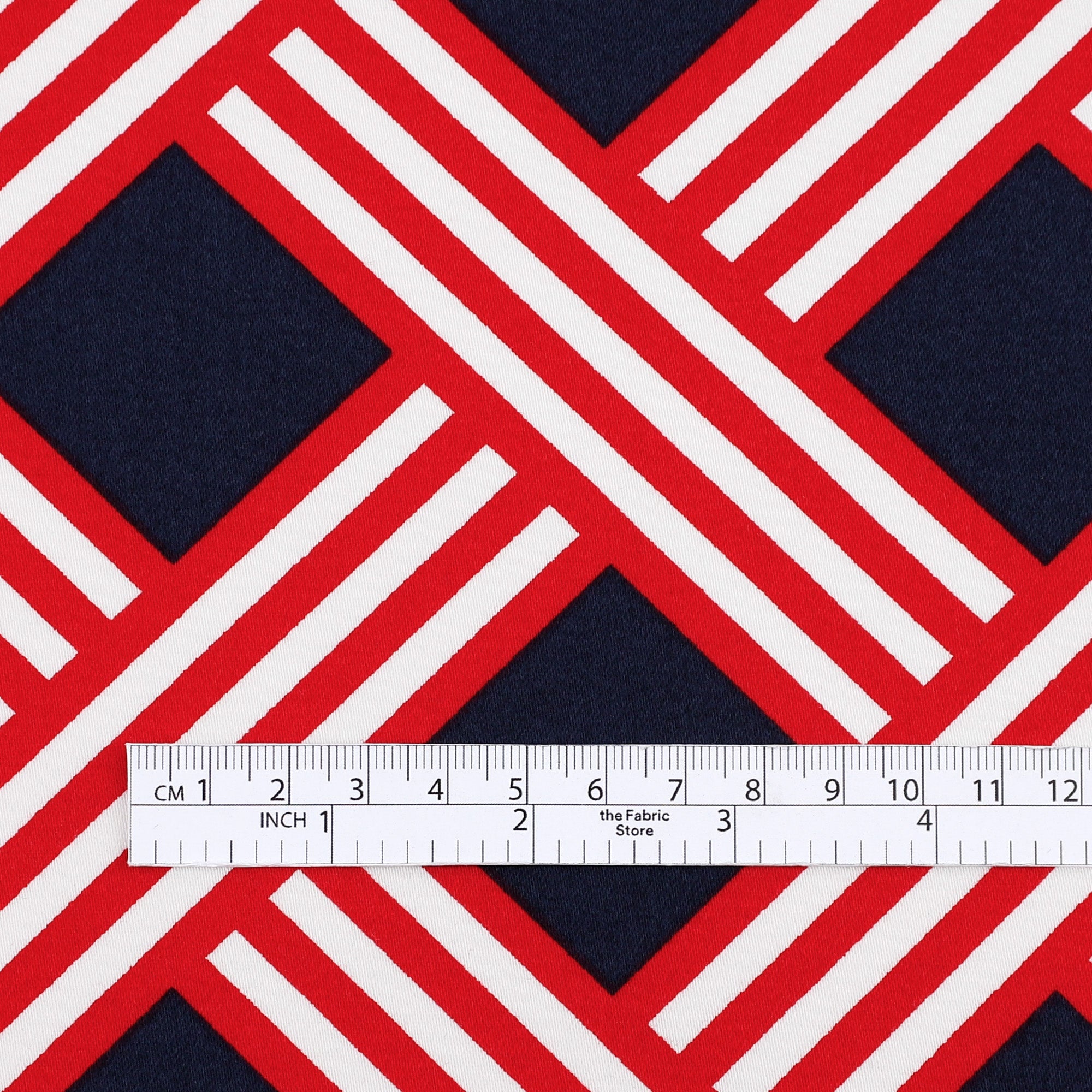 Trellis Stretch Cotton Sateen - Nautical