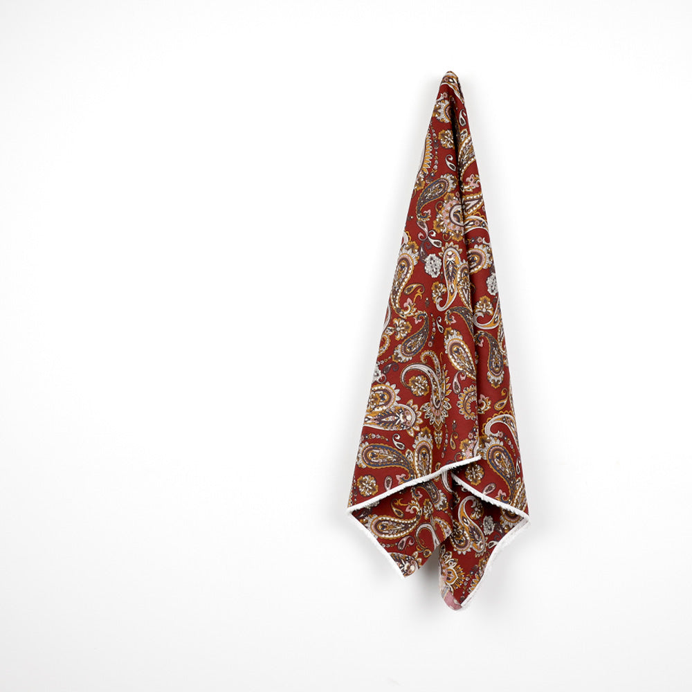 Paisley Cotton / Rayon - Maroon Mix