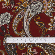 Paisley Cotton / Rayon - Maroon Mix