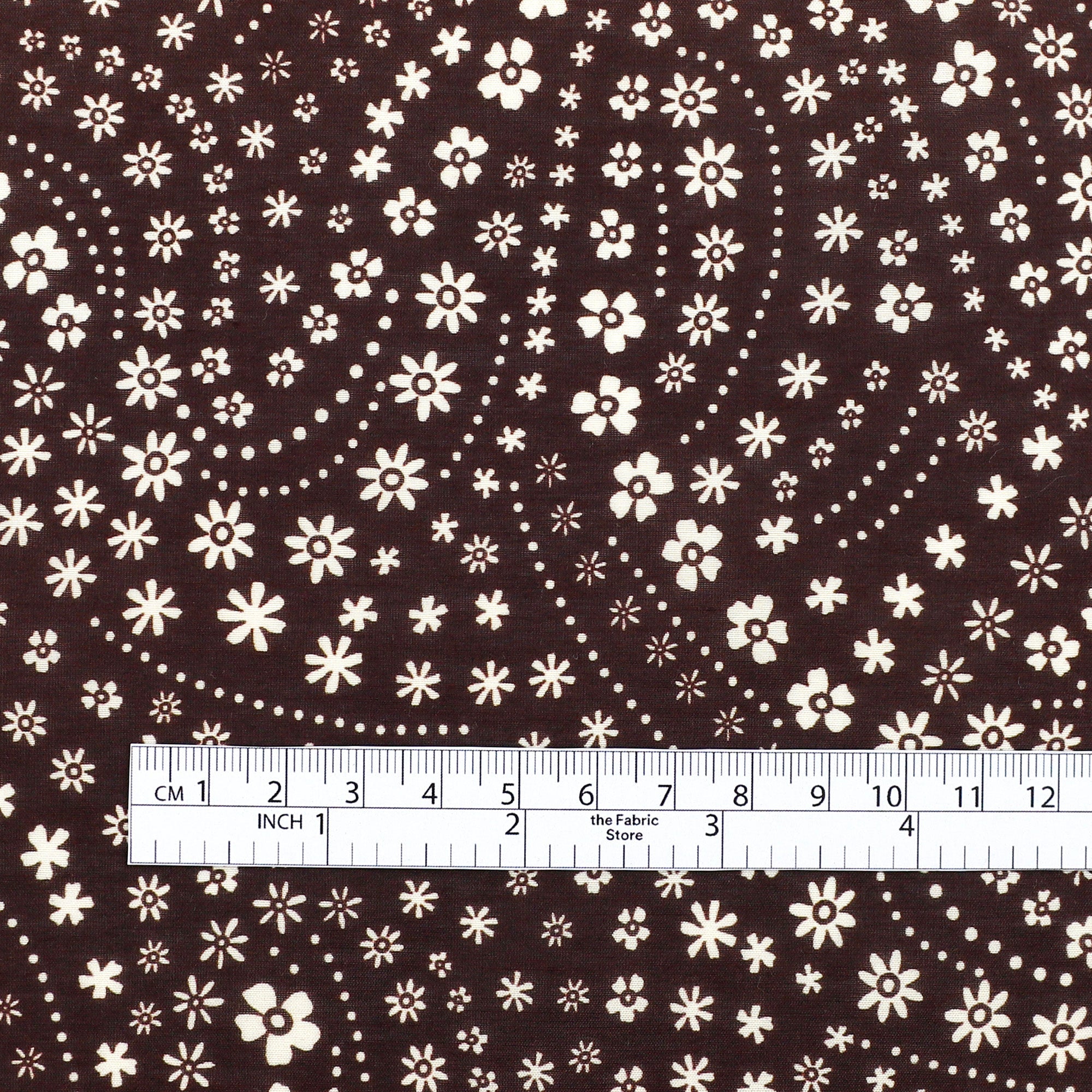 Bandana Floral Silk Cotton Voile - Coffee