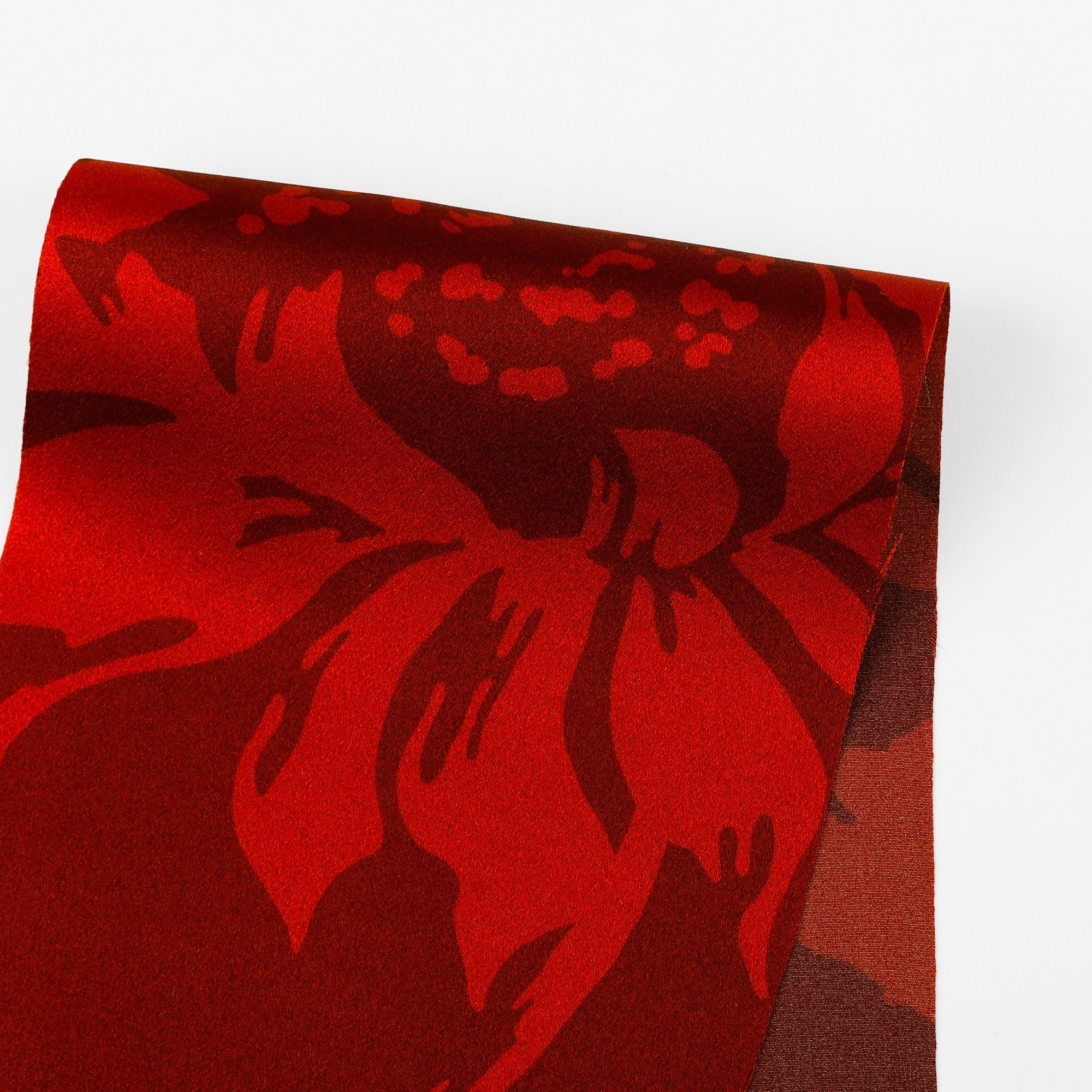 Sunflower Silk Satin - Crimson