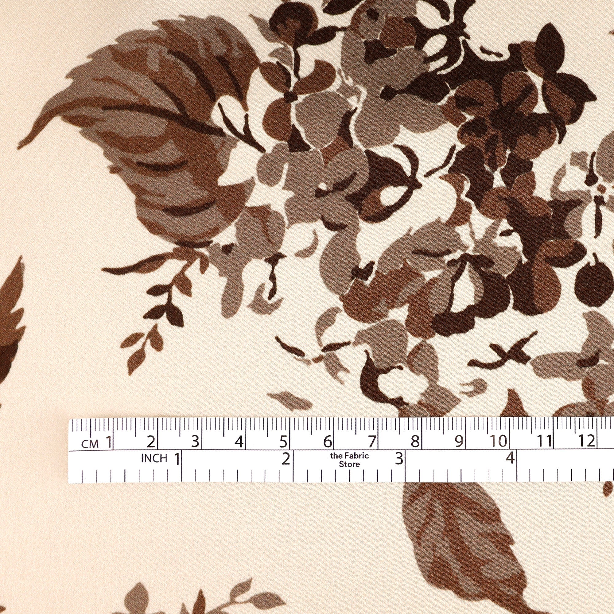 Birch Leaves Silk Satin - Umber