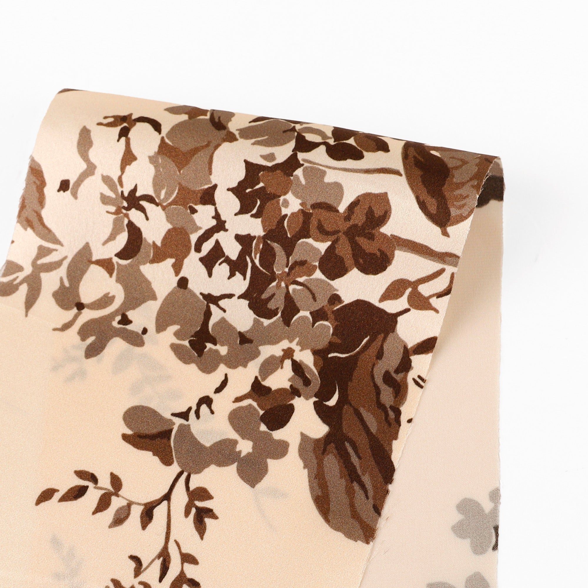 Birch Leaves Silk Satin - Umber