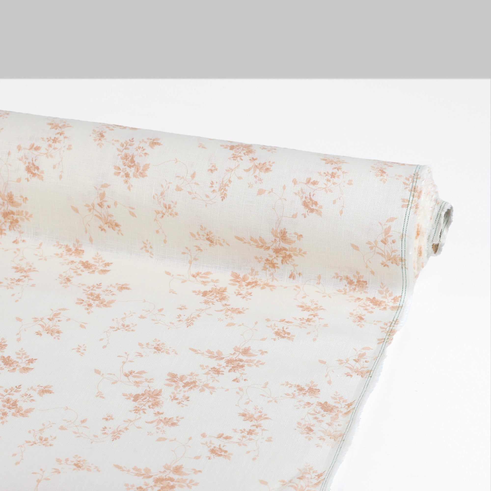 Flirty Floral Linen - Soft Peach