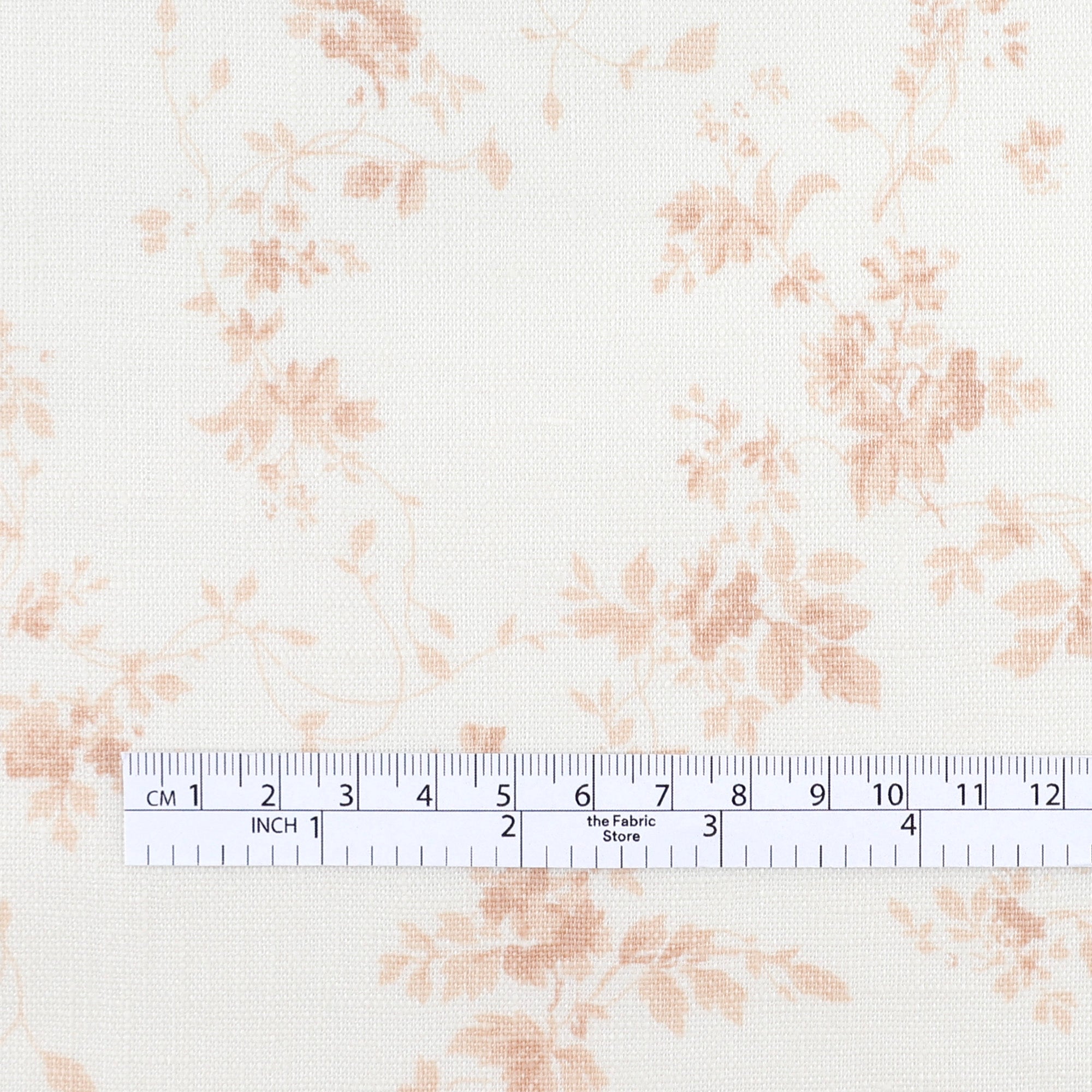 Flirty Floral Linen - Soft Peach