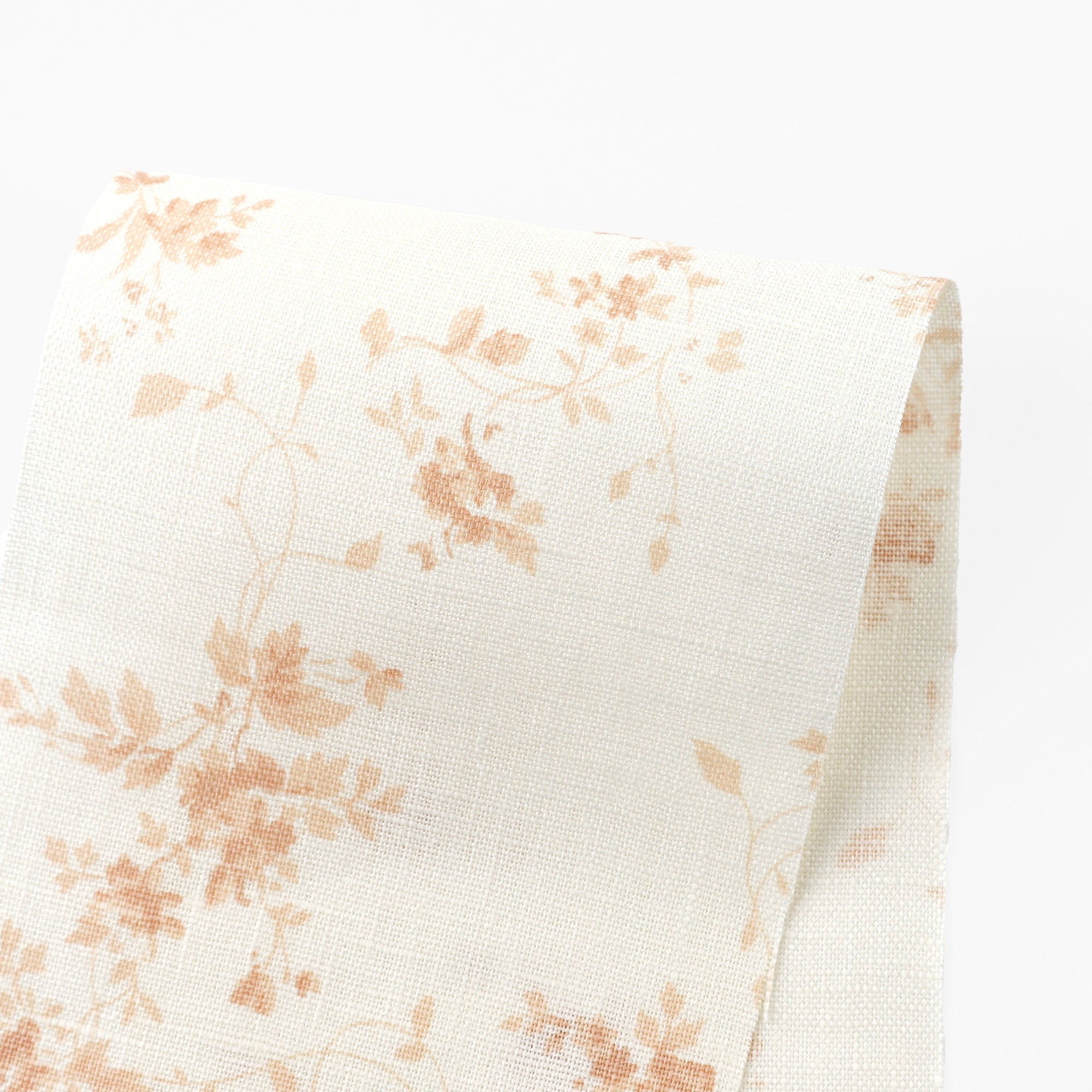 Flirty Floral Linen - Soft Peach