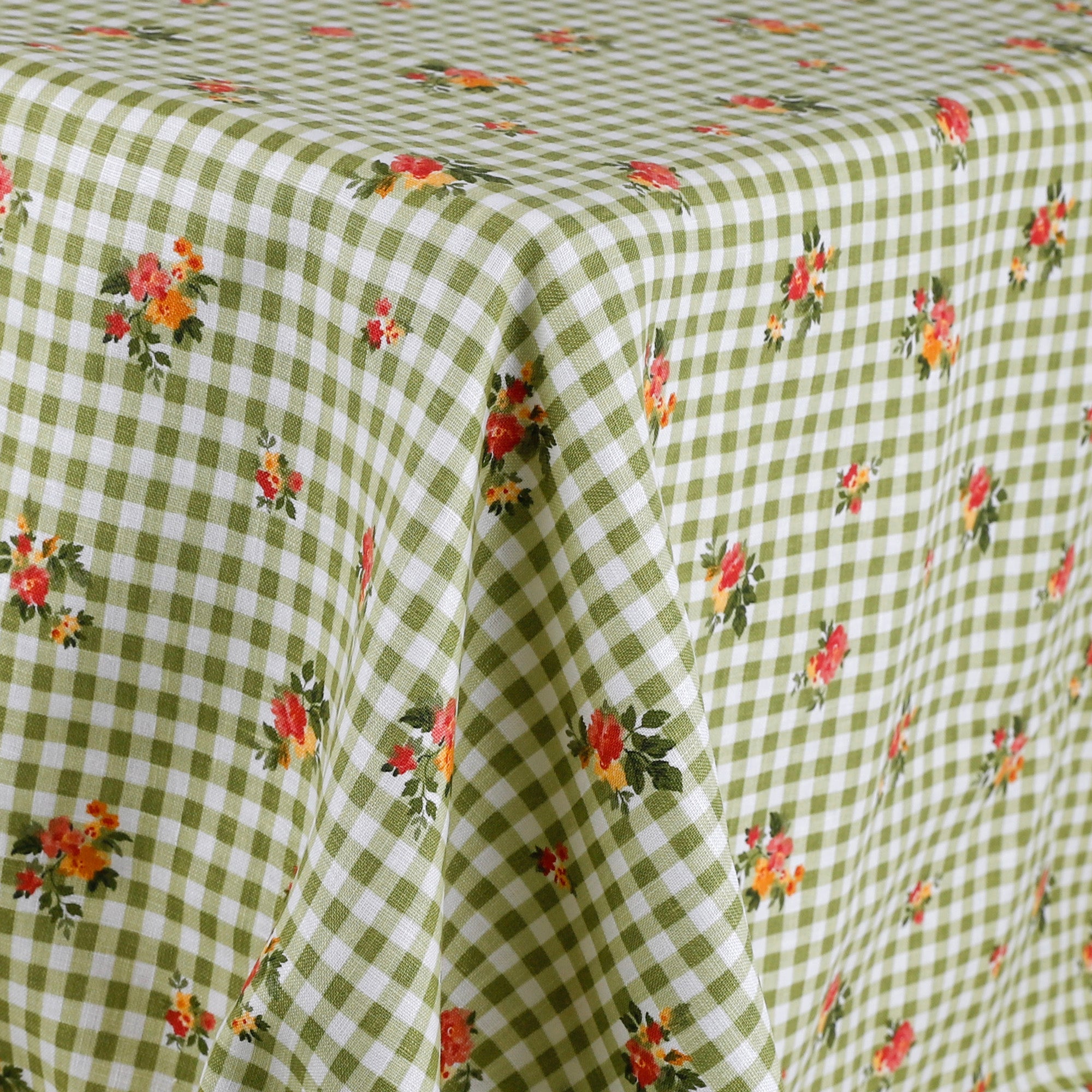 Picnic Posy Linen - Green Mix