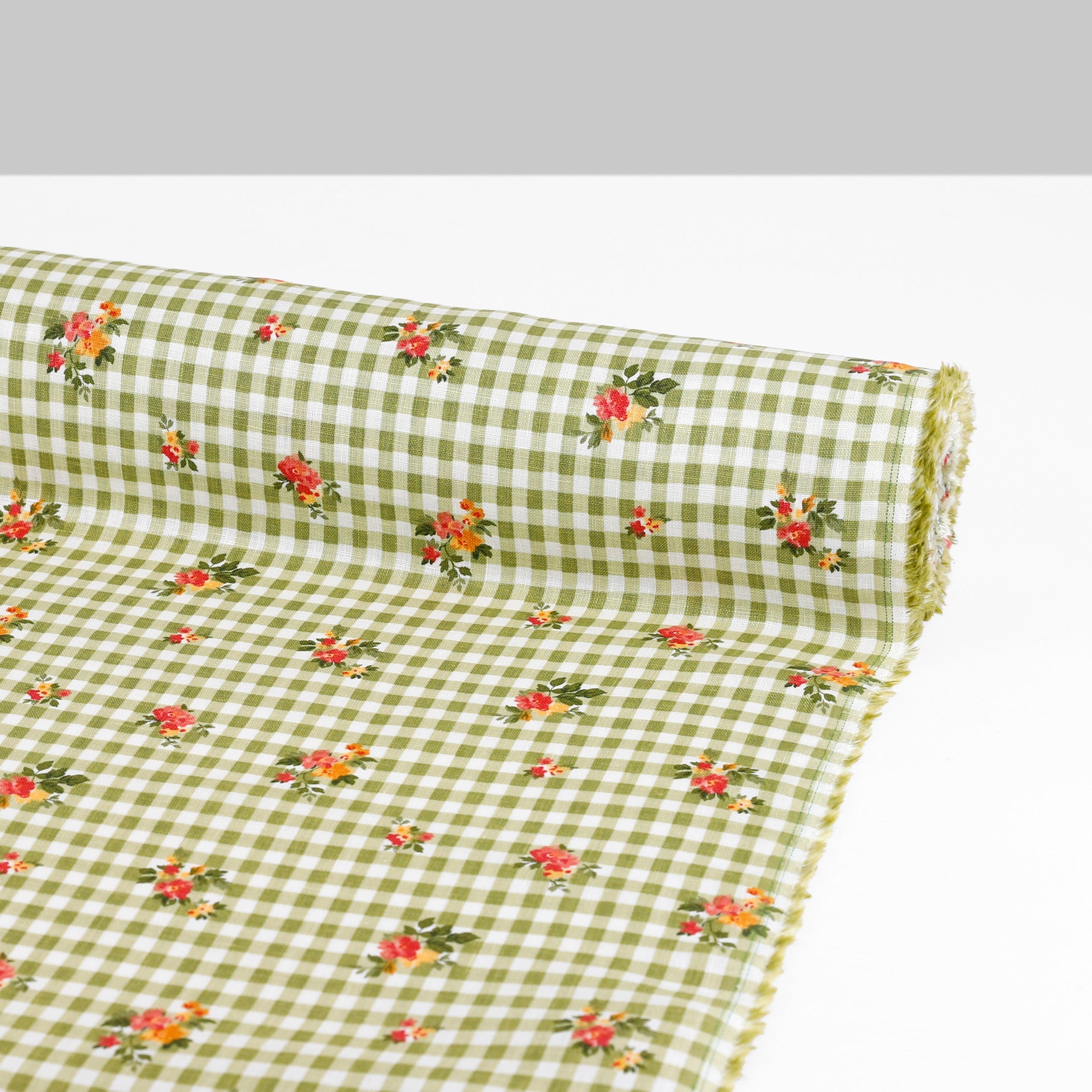 Picnic Posy Linen - Green Mix